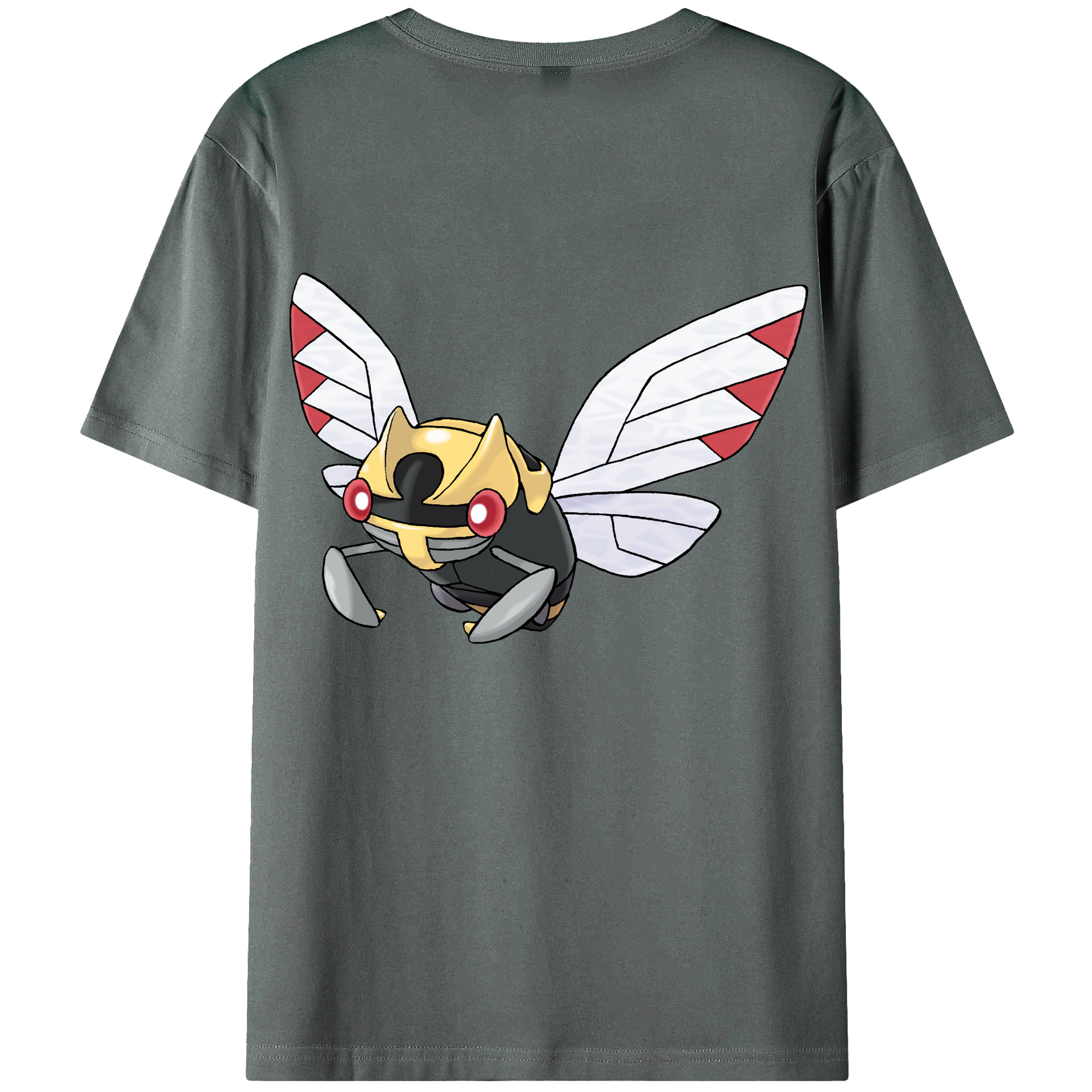（画像用） ポケットモンスター Pokémon 綿100％ メンズ半袖Tシャツ（バックプリント） 通気性